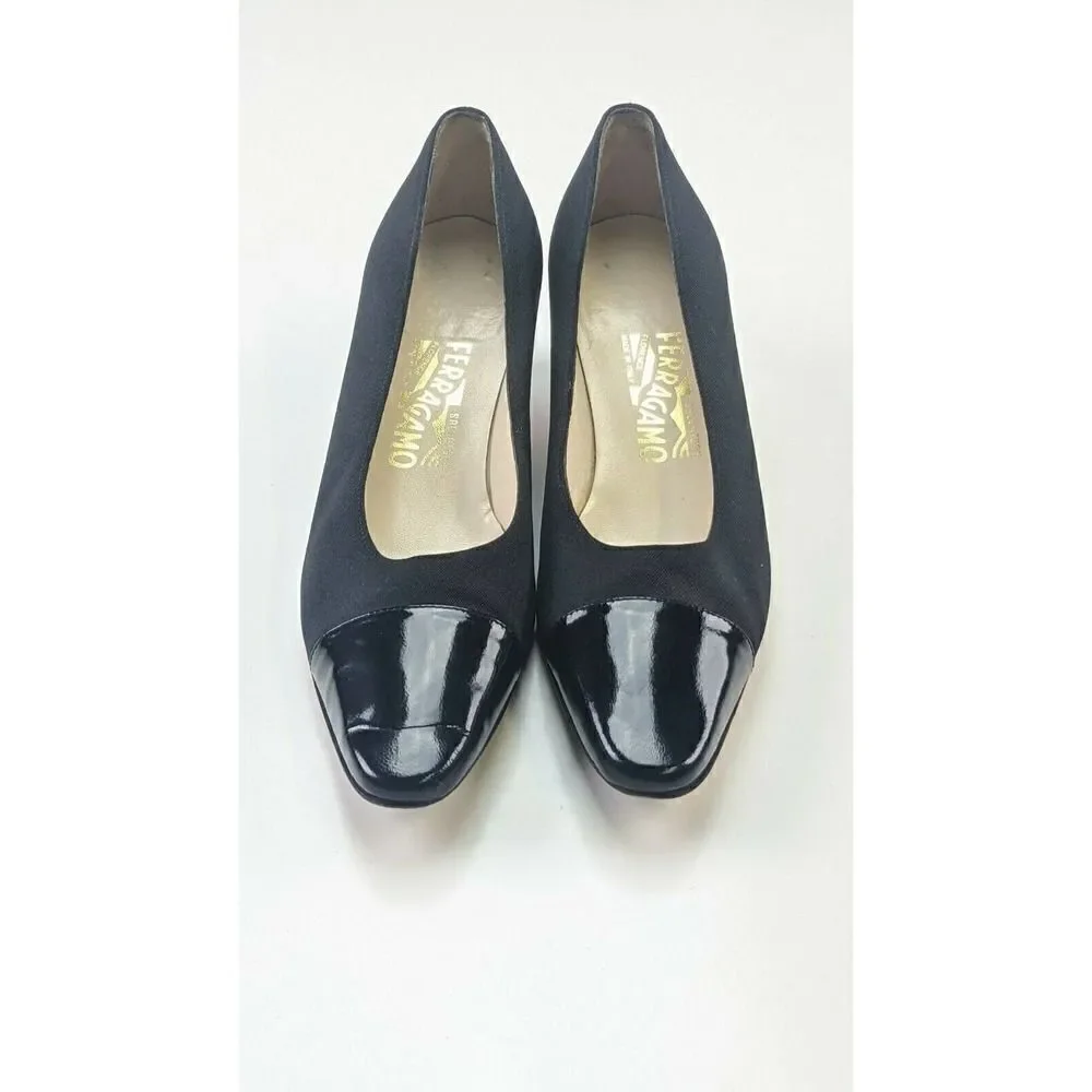 Salvatore Ferragamo Florence Sz 7 Block Heel 2A‎